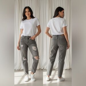 Boyfriend refuge jeans grey distressed
